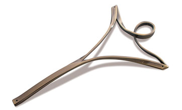 croix funéraire pour cercueil gamme roseau couleur vieux cuivre - quincaillerie funéraire HYODALL