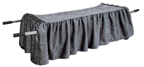 jupe de présentation forme fourreau pour chariot extensible - tentures funéraires HYODALL fabrication française