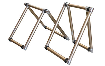 paire de traiteaux pliables pour présentation de cercueil - tréteaux et catafalques funéraires HYODALL