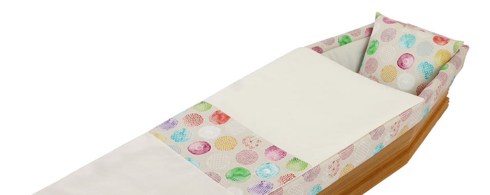 capiton pour cercueil funéraire original avec motif acidulé